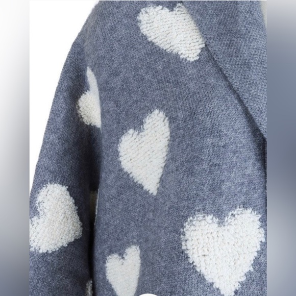 SAACHI RIBBED HEART CARDIGAN one size - Picture 6 of 12